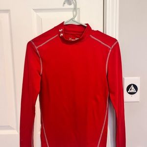 Under Armour red compression shirt
